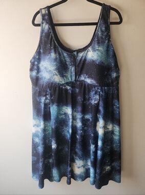 Torrid Galaxy Front Zip Swimdress, Size 4